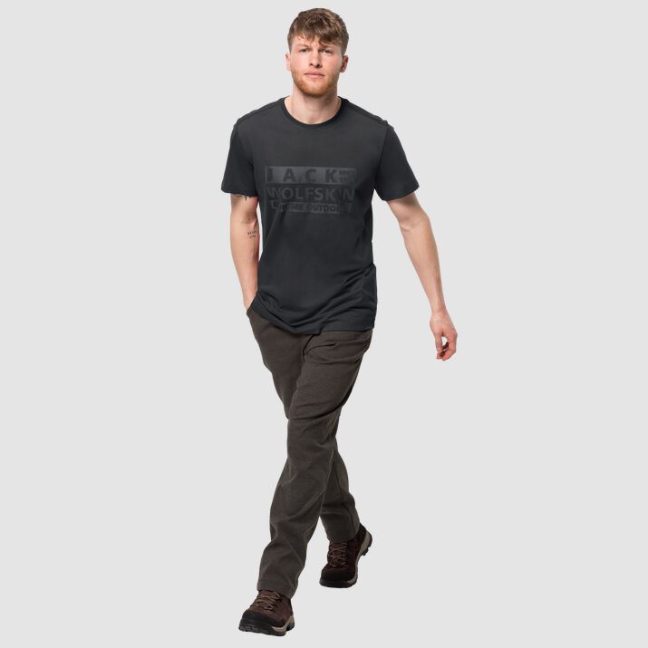 Jack Wolfskin Mens Brand T-shirt Black 917365MTS